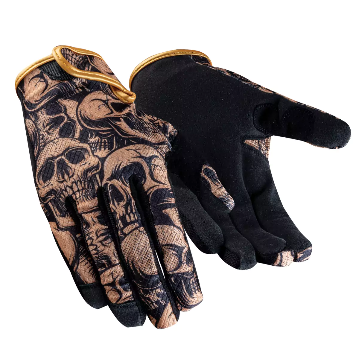 Pair of leather cycling gloves designed for comfort and grip during rides.