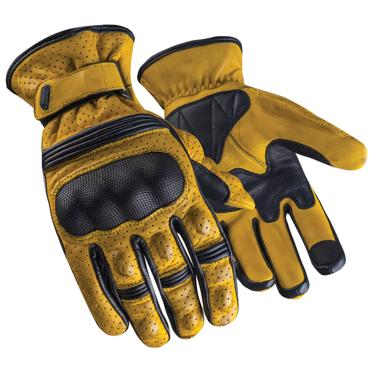 Motorbike summer gloves designed for warm weather riding with breathable materials.