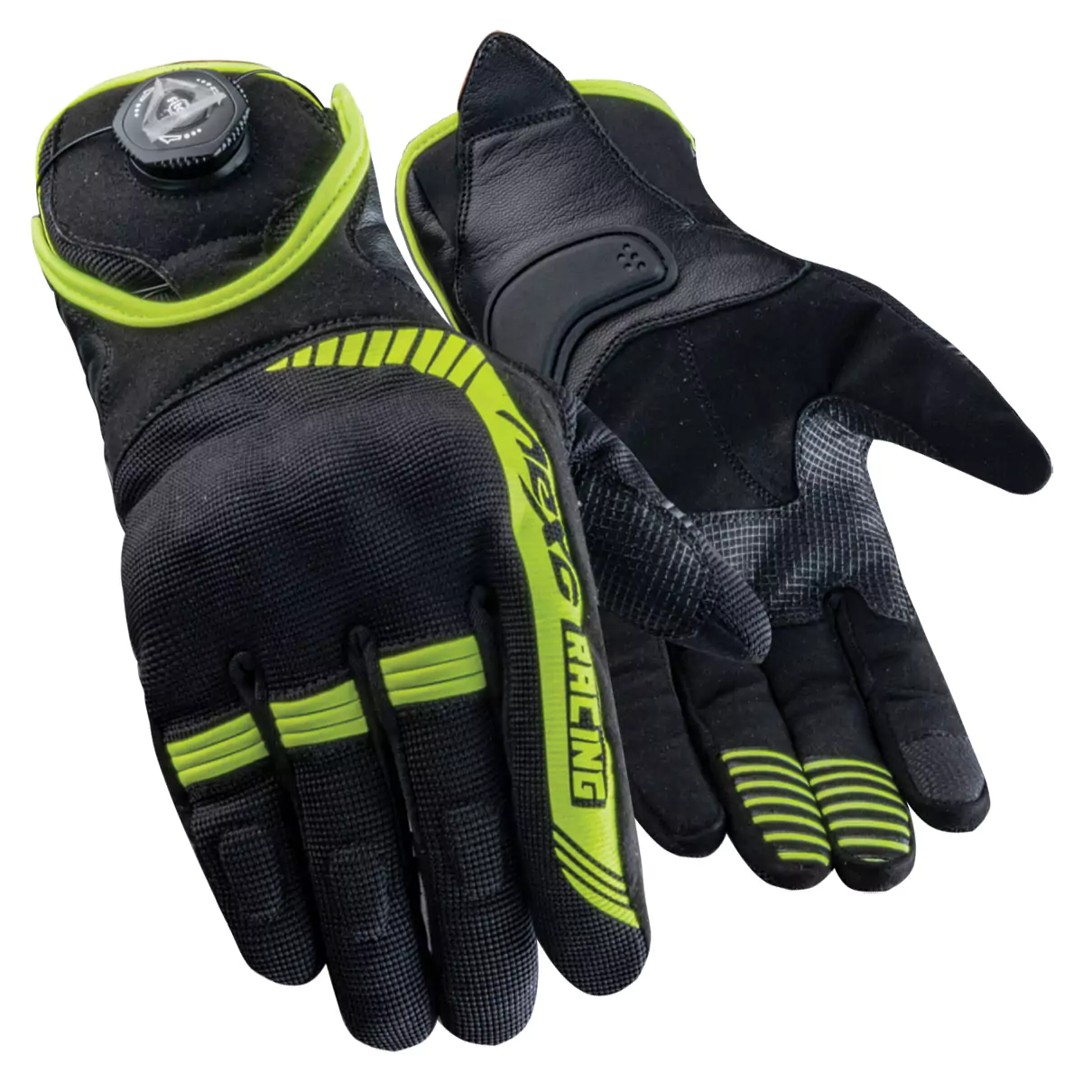 Pair of lightweight and breathable summer race motorcycle gloves designed for comfort and grip.