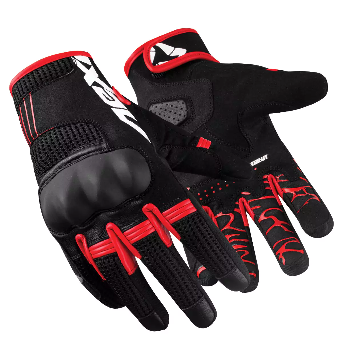 Pair of lightweight and breathable summer race motorcycle gloves designed for comfort and grip.