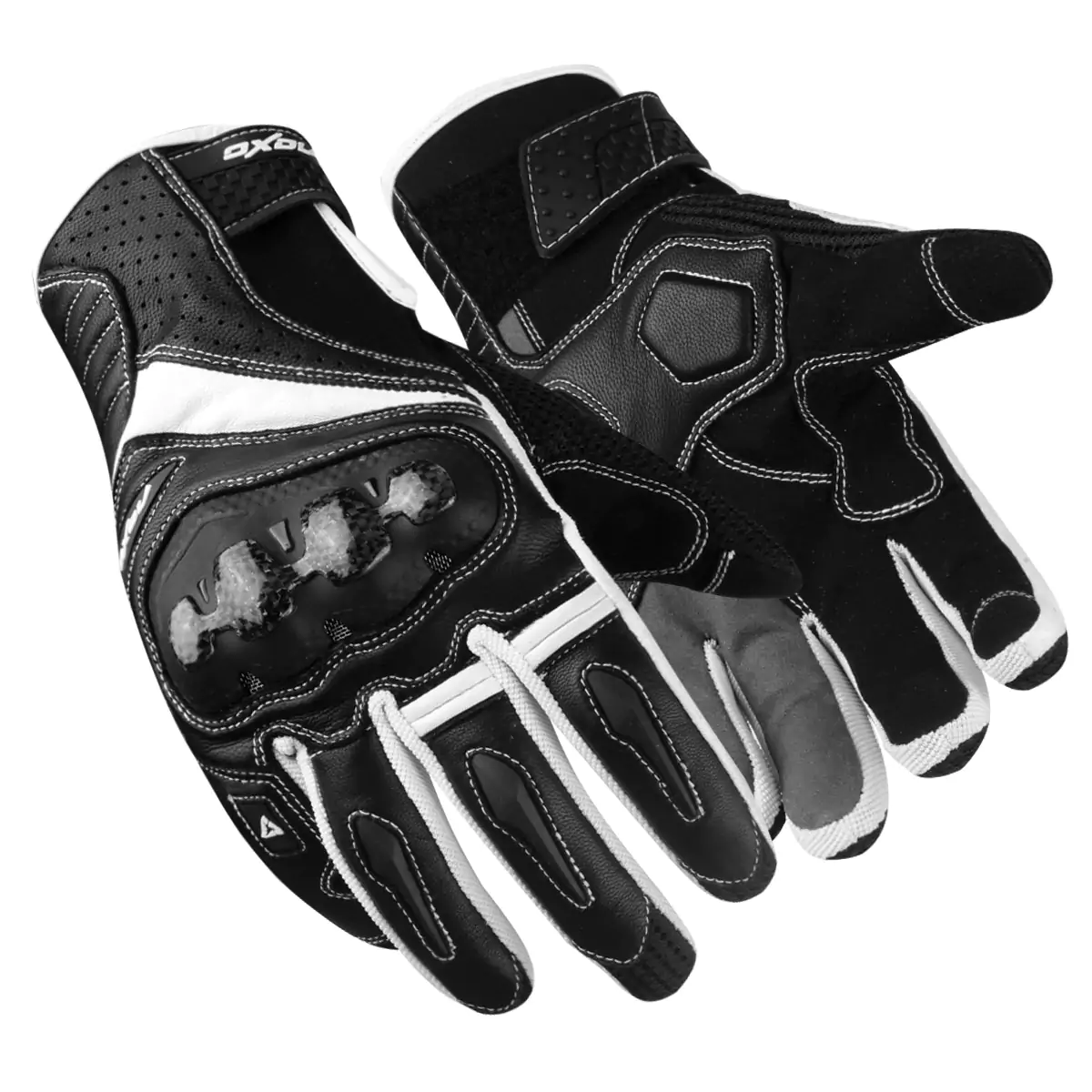 Pair of lightweight and breathable summer race motorcycle gloves designed for comfort and grip.