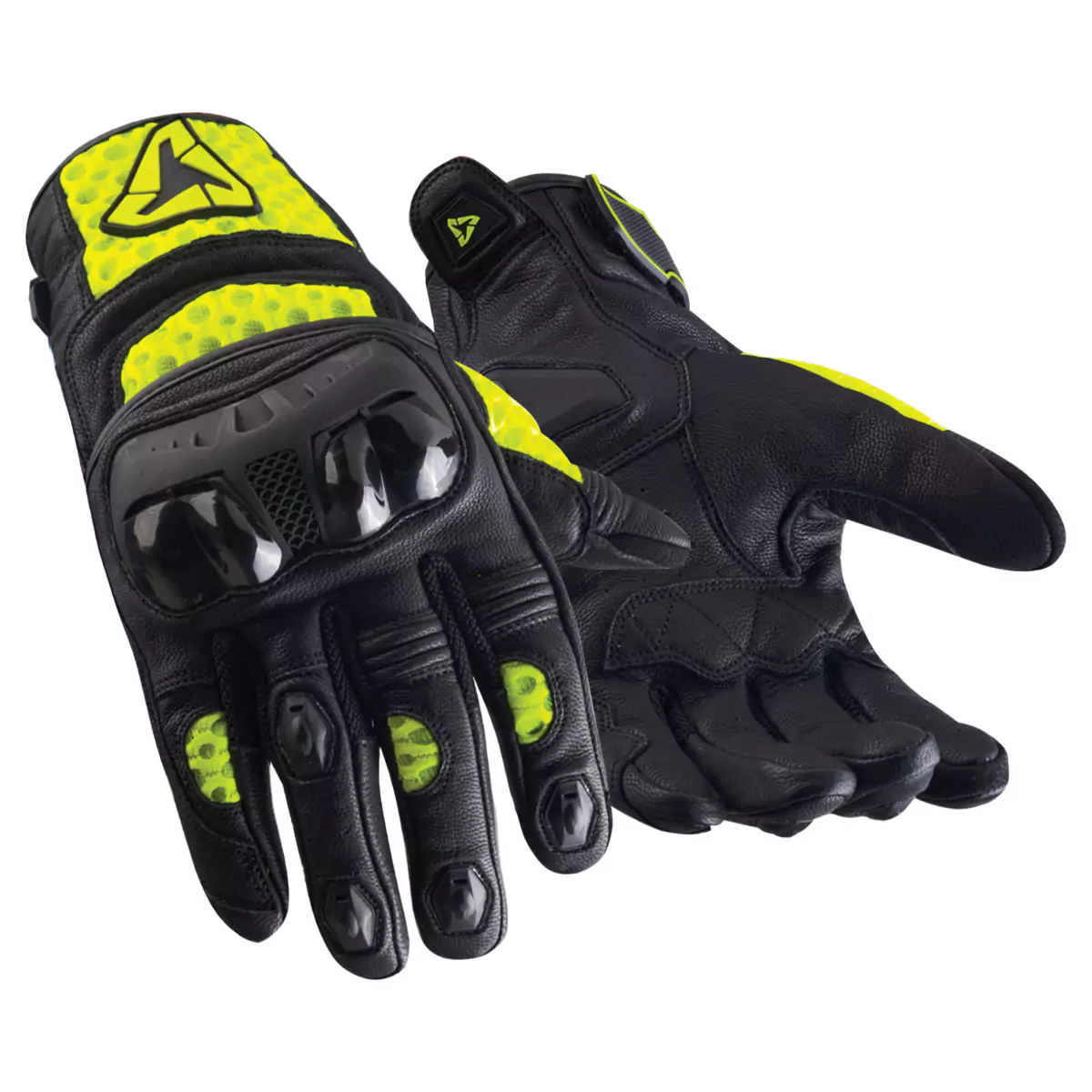 Pair of lightweight and breathable summer race motorcycle gloves designed for comfort and grip.