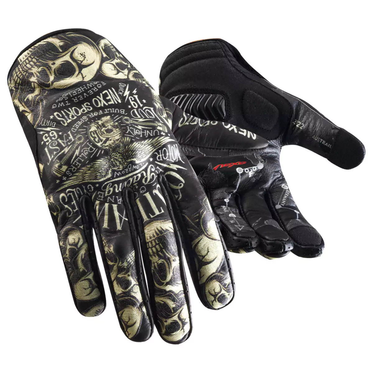 Pair of lightweight and breathable summer race motorcycle gloves designed for comfort and grip.
