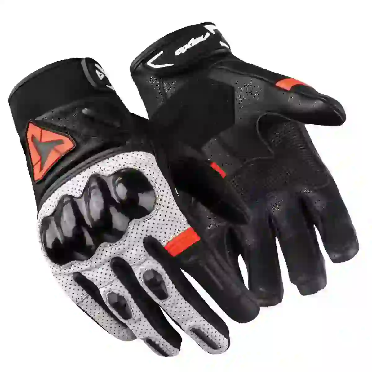 Pair of lightweight and breathable summer race motorcycle gloves designed for comfort and grip.